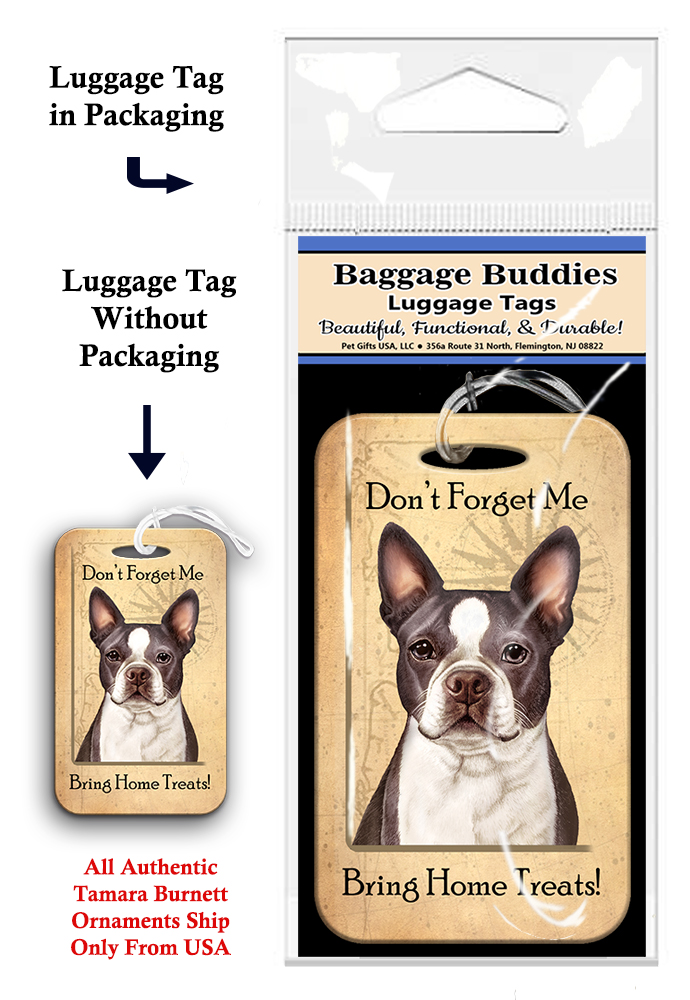 Boston Terrier Blue and White - Baggage Buddy image