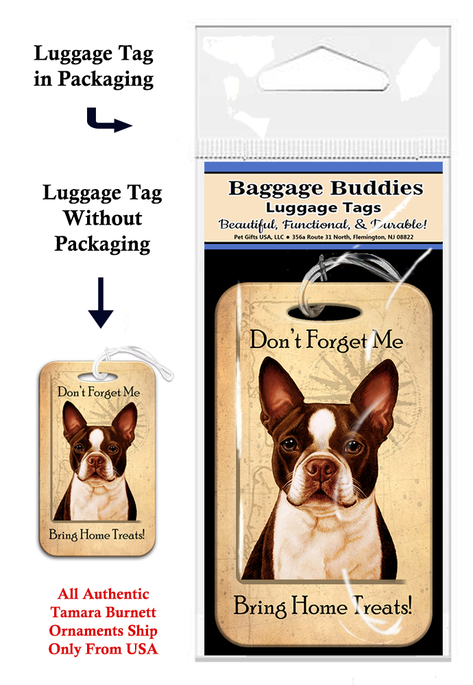 Boston Terrier Seal and White - Baggage Buddy image