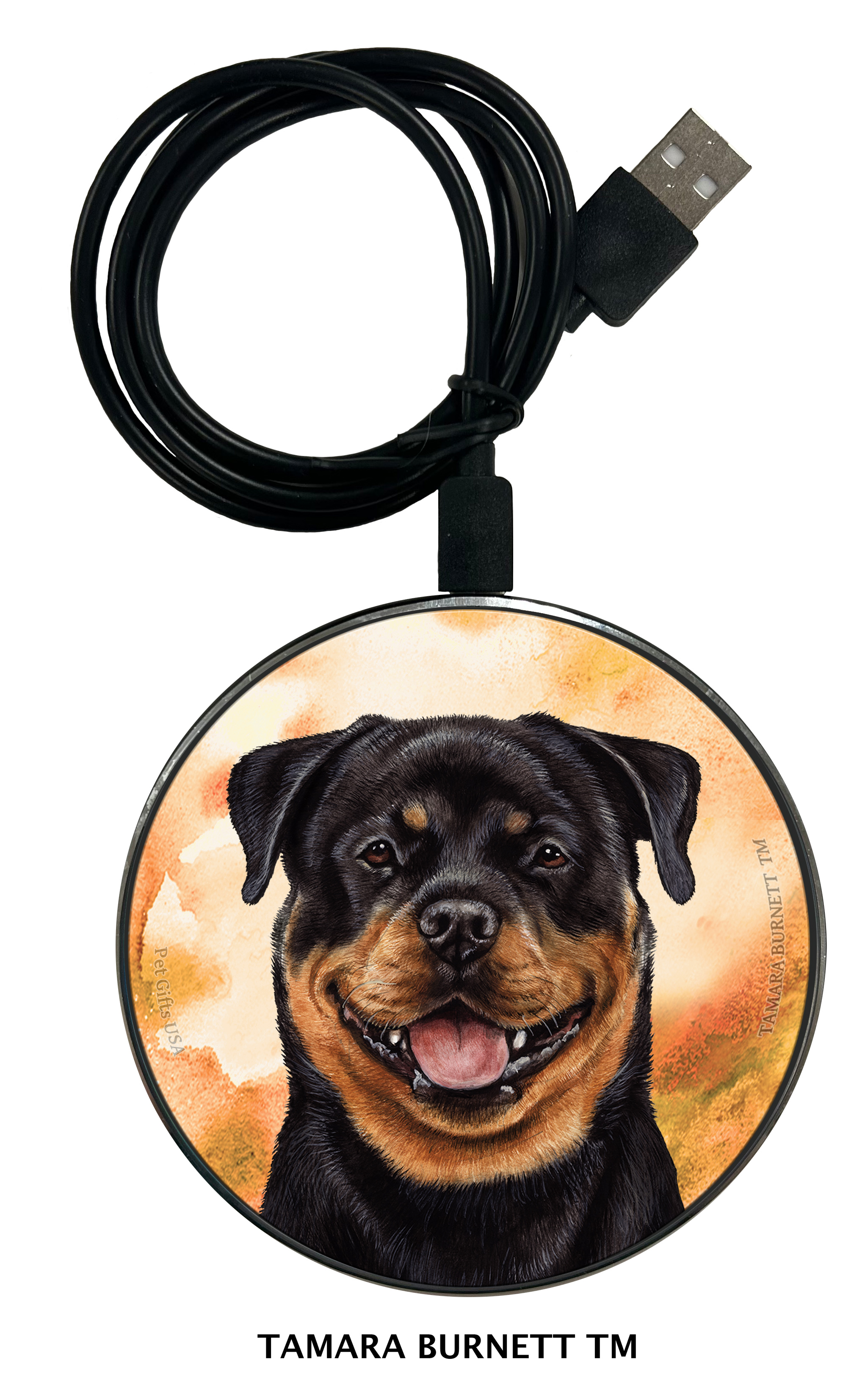 An image of product 30149 - Rottweiler - Zoomies Phone Charger