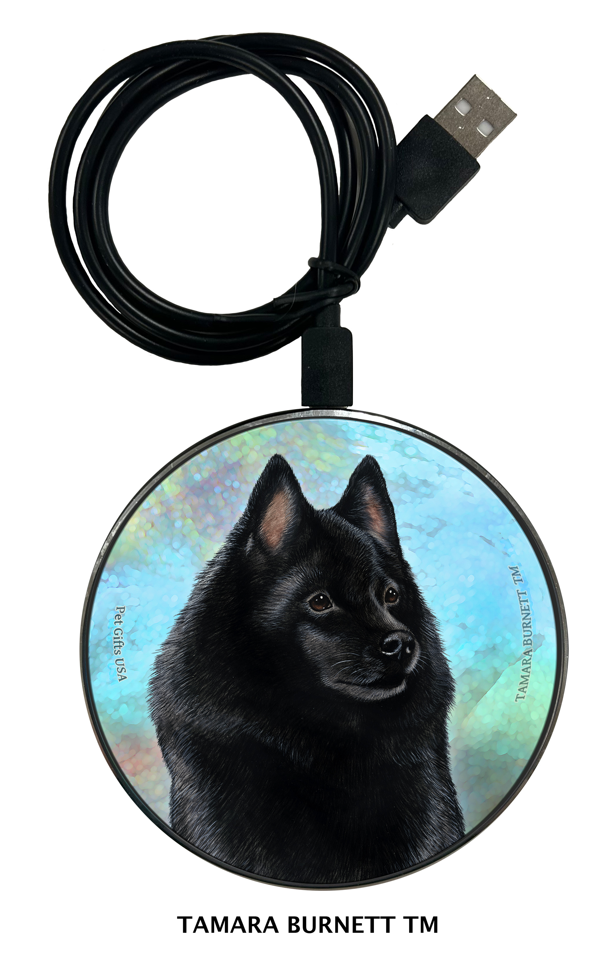An image of product 30152 - Schipperke - Zoomies Phone Charger