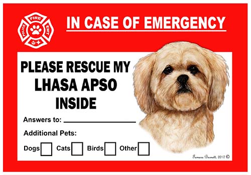 Dog Emergency Clings sample image