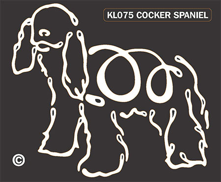 Cocker Spaniel - Window Tattoo image sized 450 x 370
