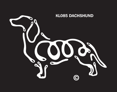 Dachshund - Window Tattoo image sized 383 x 300