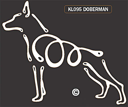 Doberman Pinscher - Window Tattoo image sized 450 x 377