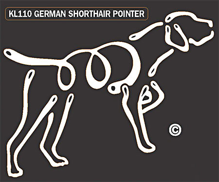 German Shorthair Pointer - Window Tattoo image sized 450 x 374