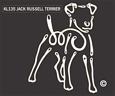 Jack Russell Terrier - Window Tattoo image sized 450 x 377