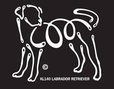 Labrador Retriever - Window Tattoo image sized 383 x 300