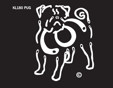Pug - Window Tattoo Image