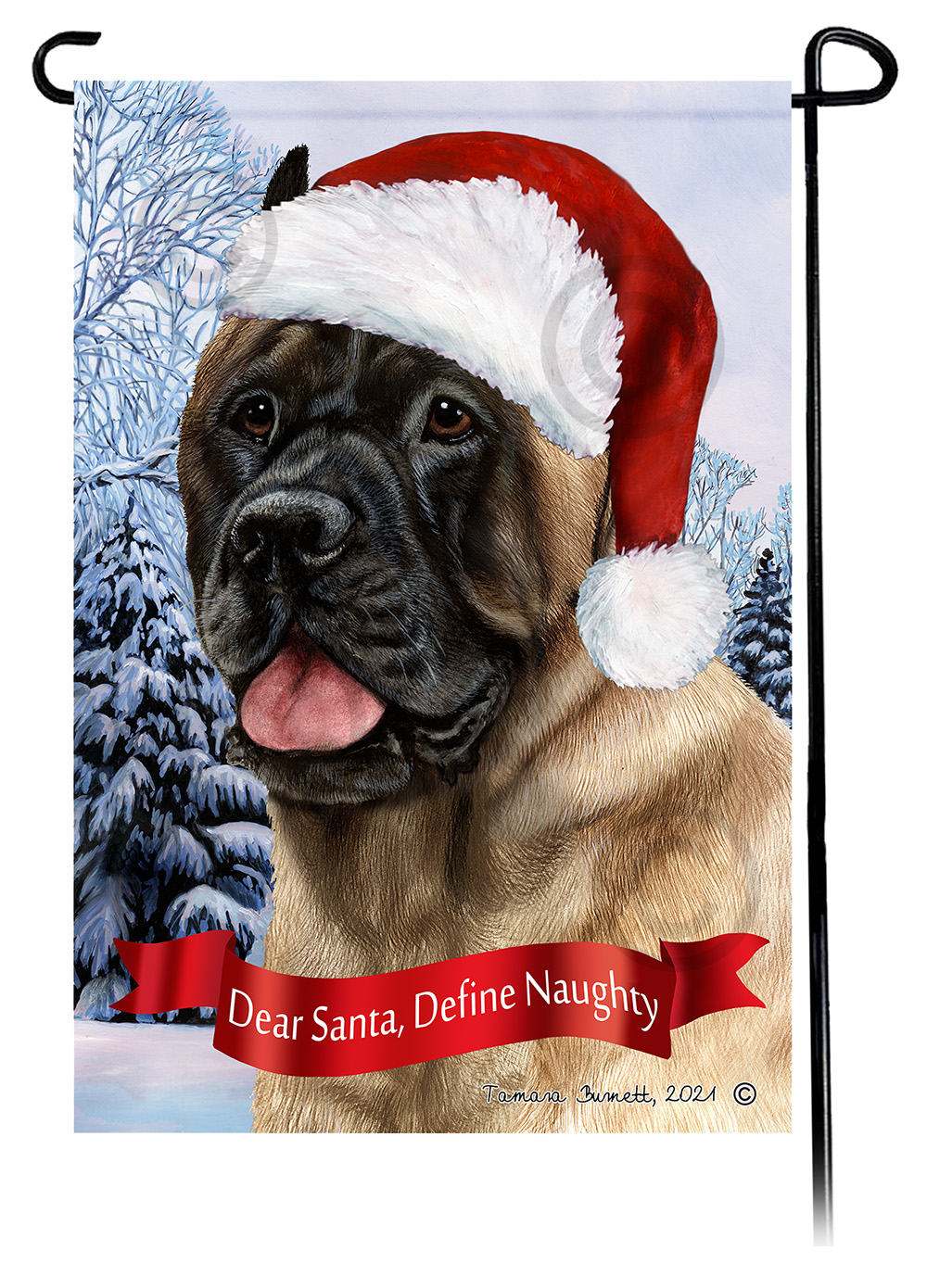 Cane Corso Fawn Dear Santa, Define Naughty - Garden Flag image Cane Corso Fawn Dear Santa, Define Naughty - Garden Flag image