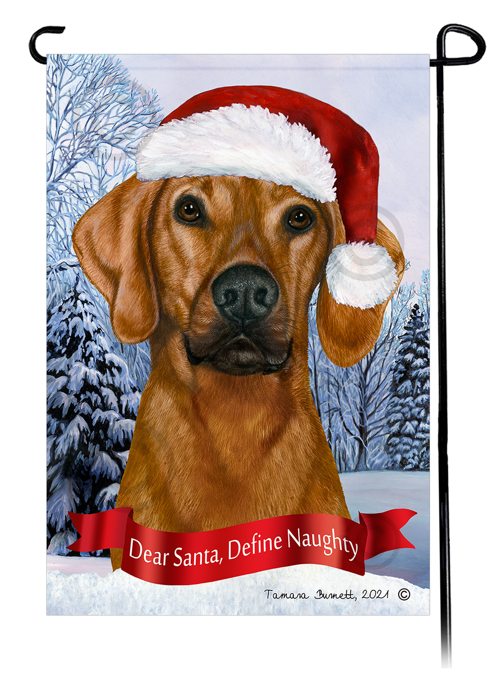 Plott Hound Red Dear Santa Define Naughty Garden Flag Pet Gifts USA plott-hound-red-dear-santa-define-naughty-garden-flag-pet-gifts-usa