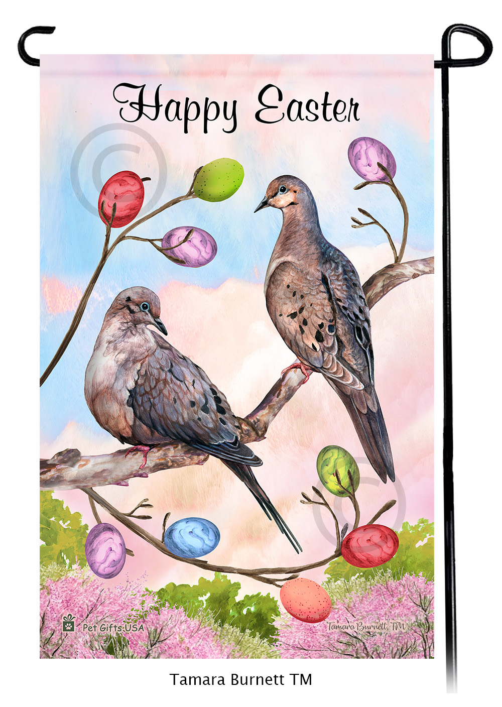 Wild Bird Happy Easter Garden Flags sample image