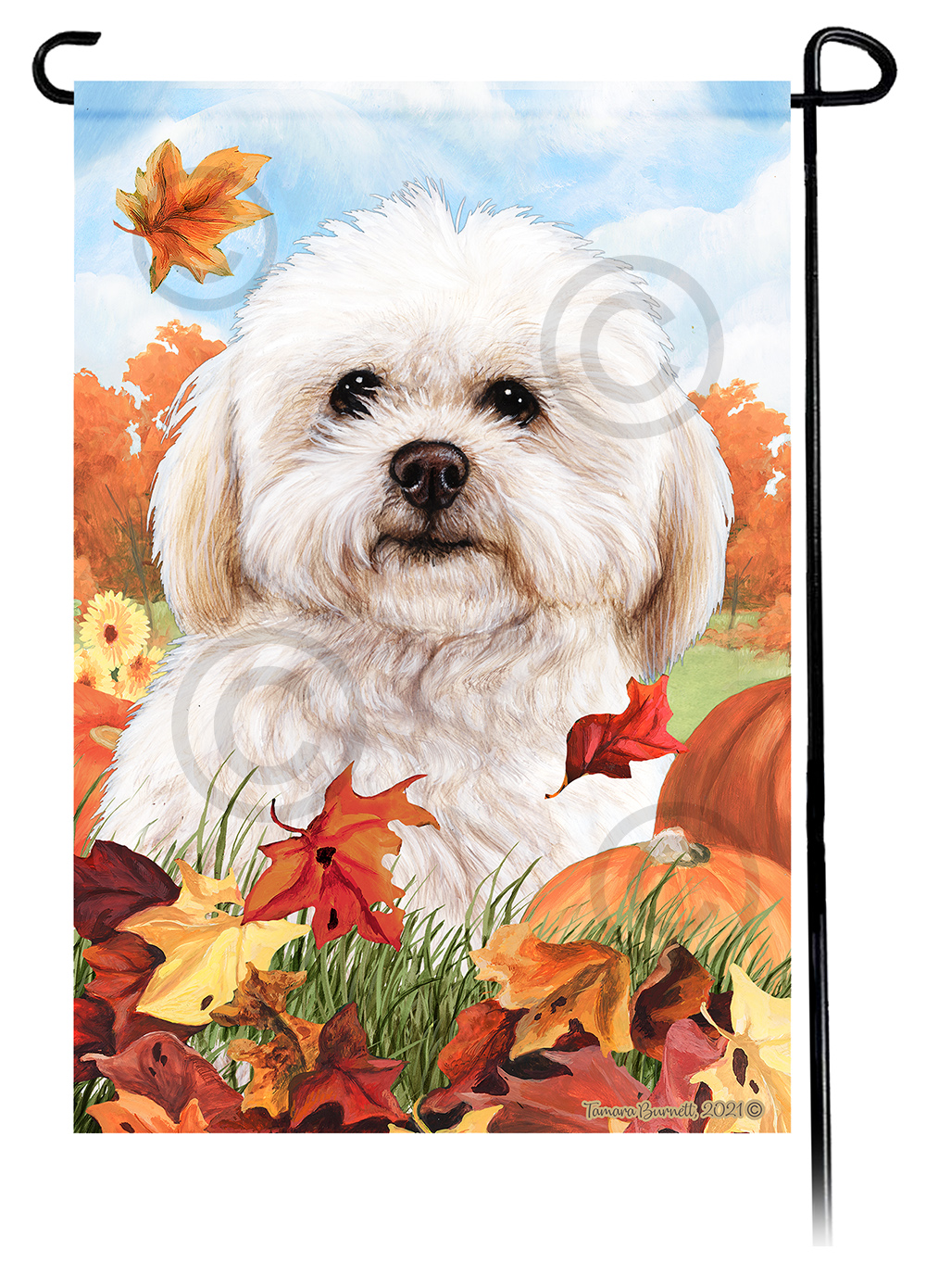 Shipoo Falling Leaves - Garden Flag Image