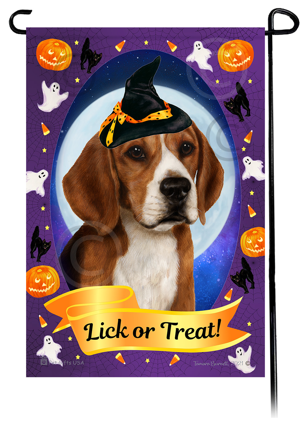 Beagle - Halloween Howls Garden Flag