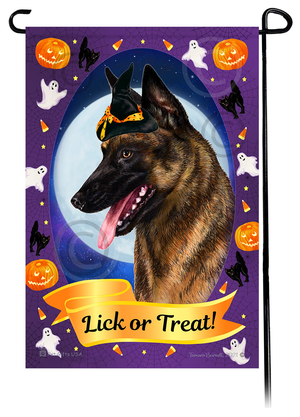 Halloween Howls Garden Flags Dogs sample image