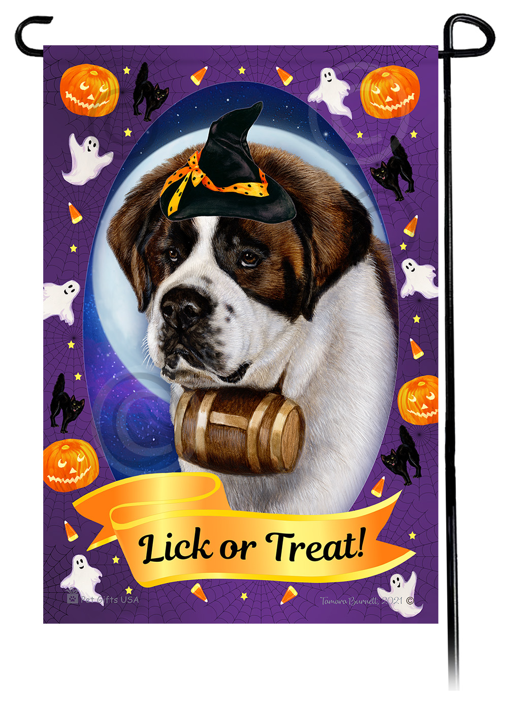 St Bernard (Saint) - Halloween Howls Garden Flag