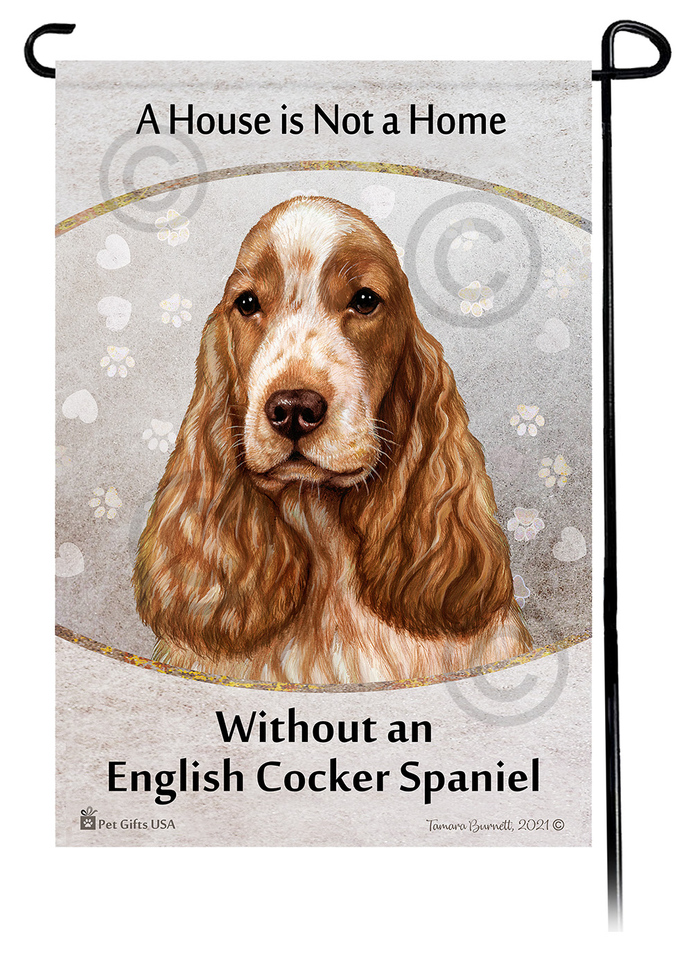 English Cocker Orange Roan A House Is Not A Home - Garden Flag image