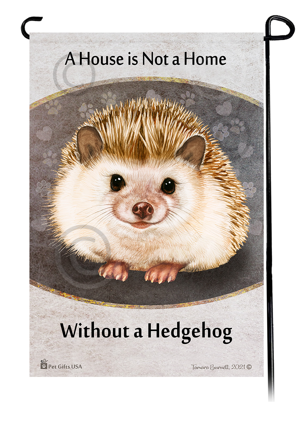 Hedgehog Brown A House Is Not A Home - Garden Flag image