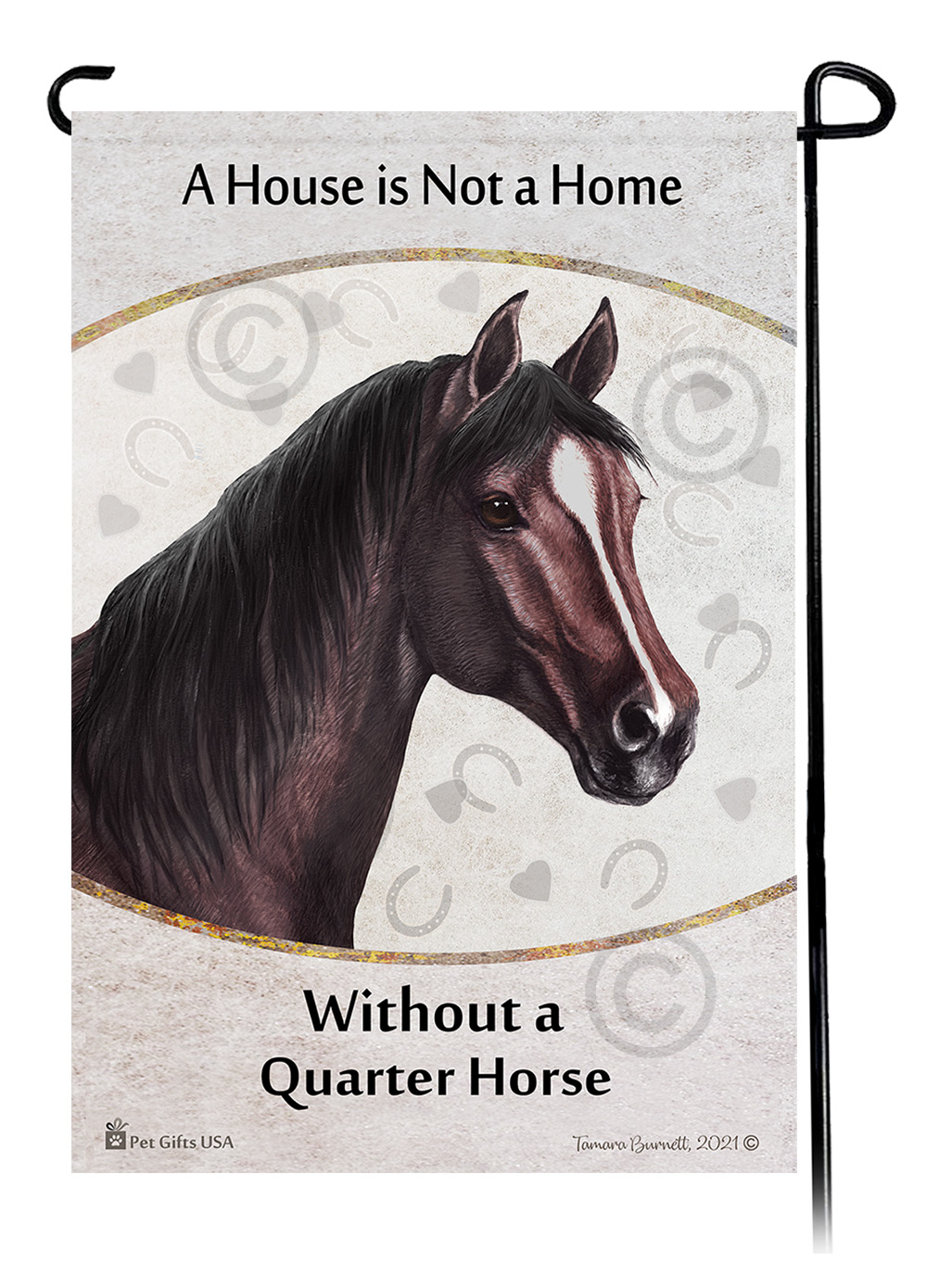 Quarter Horse Brown A House Is Not A Home - Garden Flag image Quarter Horse Brown A House Is Not A Home - Garden Flag image
