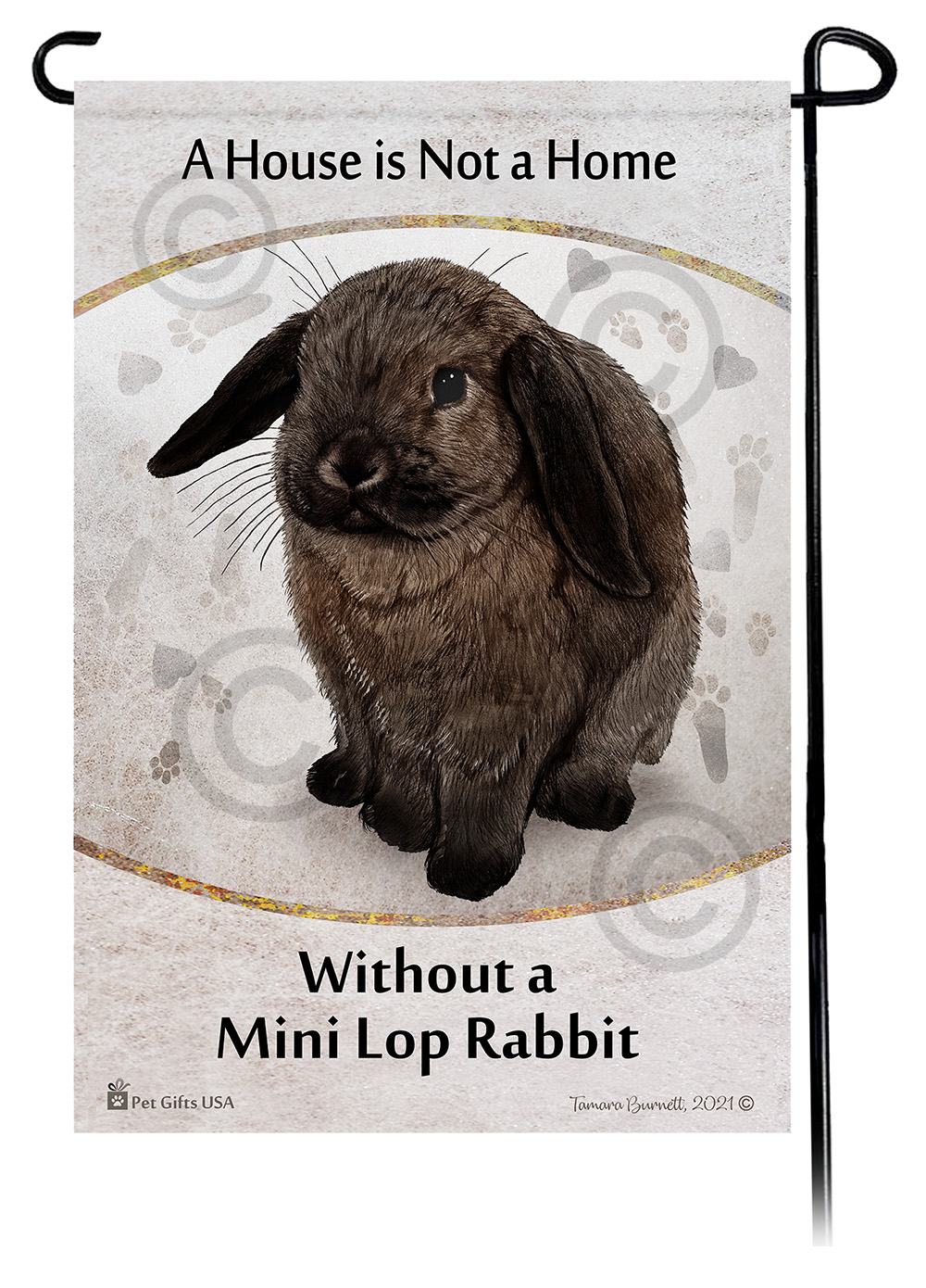 Rabbit Mini Lop Sable A House Is Not A Home - Garden Flag image