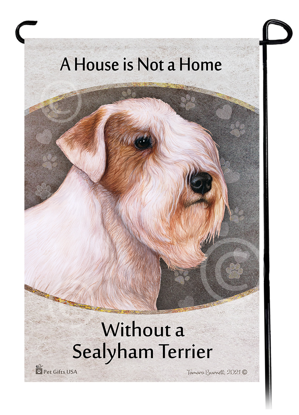 Sealyham Terrier White and Tan A House Is Not A Home - Garden Flag image