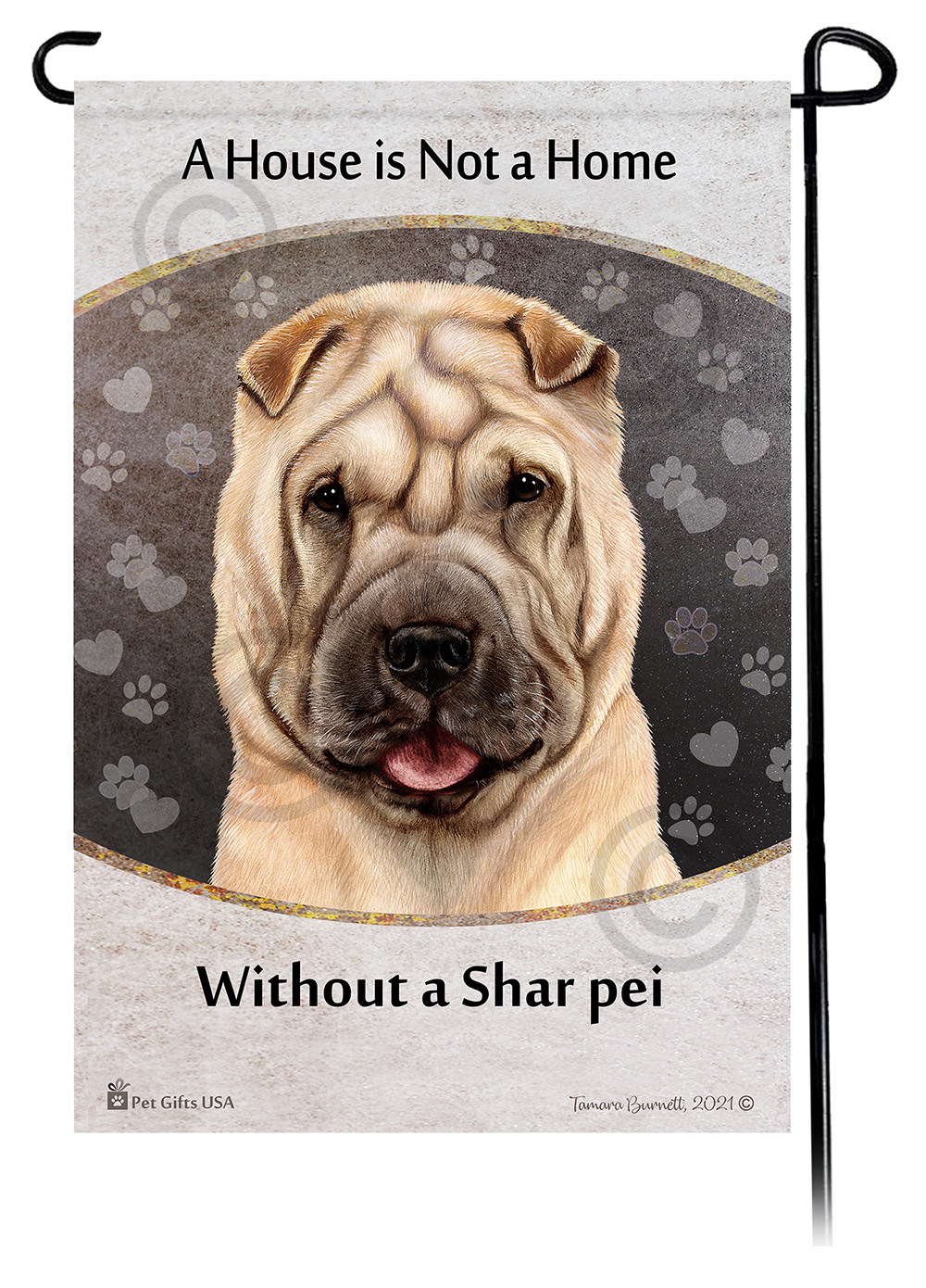 Shar Pei Cream A House Is Not A Home - Garden Flag image