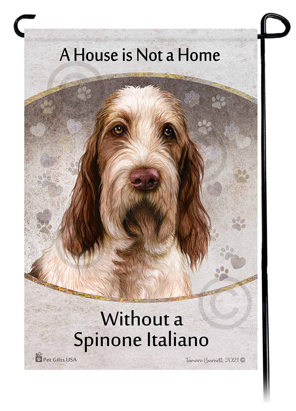Spinone Italiano Brown and White A House Is Not A Home - Garden Flag image