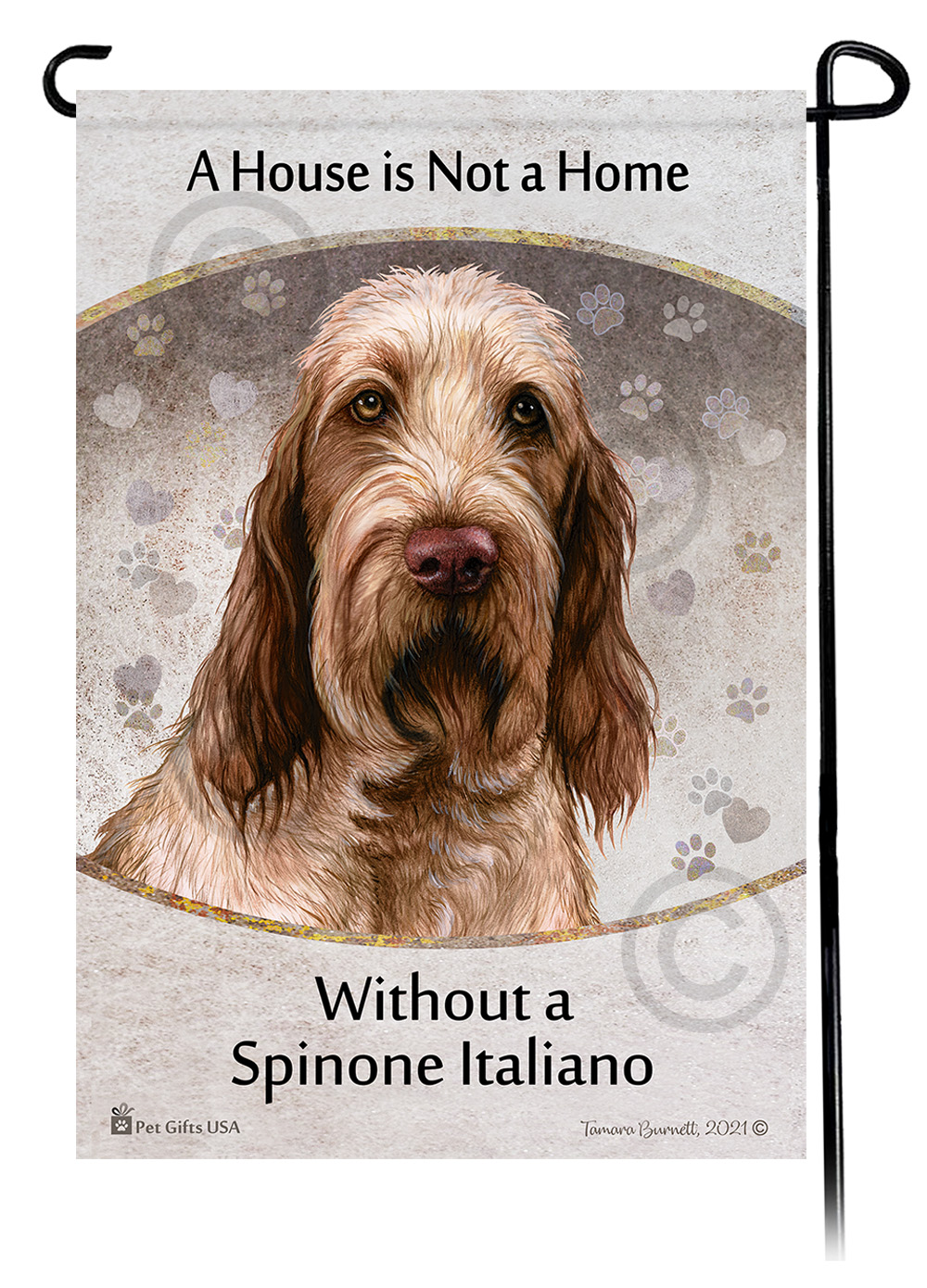 Spinone Italiano Brown Roan A House Is Not A Home - Garden Flag image