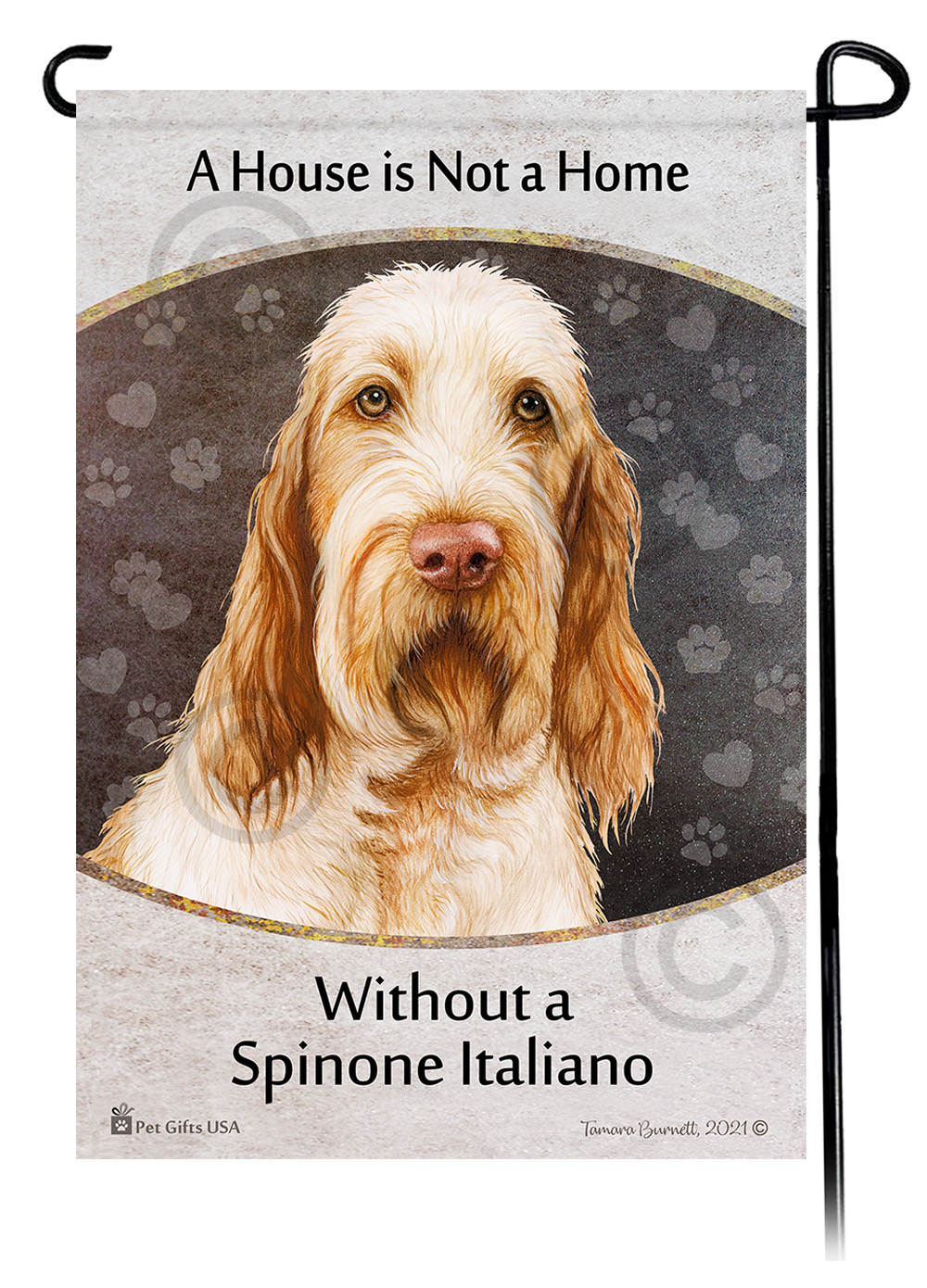 Spinone Italiano Orange and White A House Is Not A Home - Garden Flag image