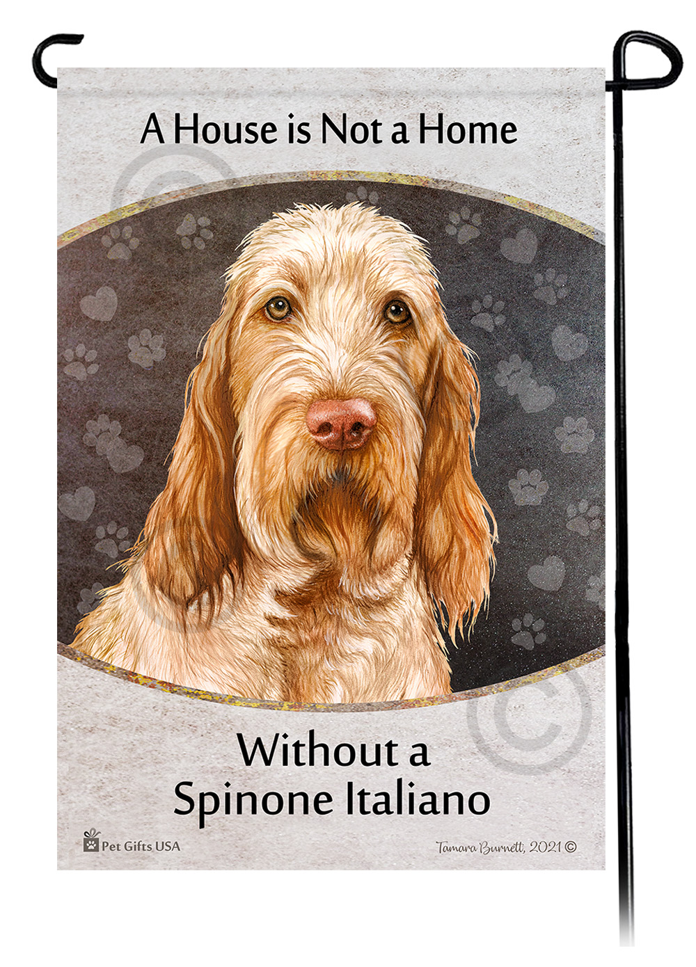 Spinone Italiano Orange Roan A House Is Not A Home - Garden Flag image