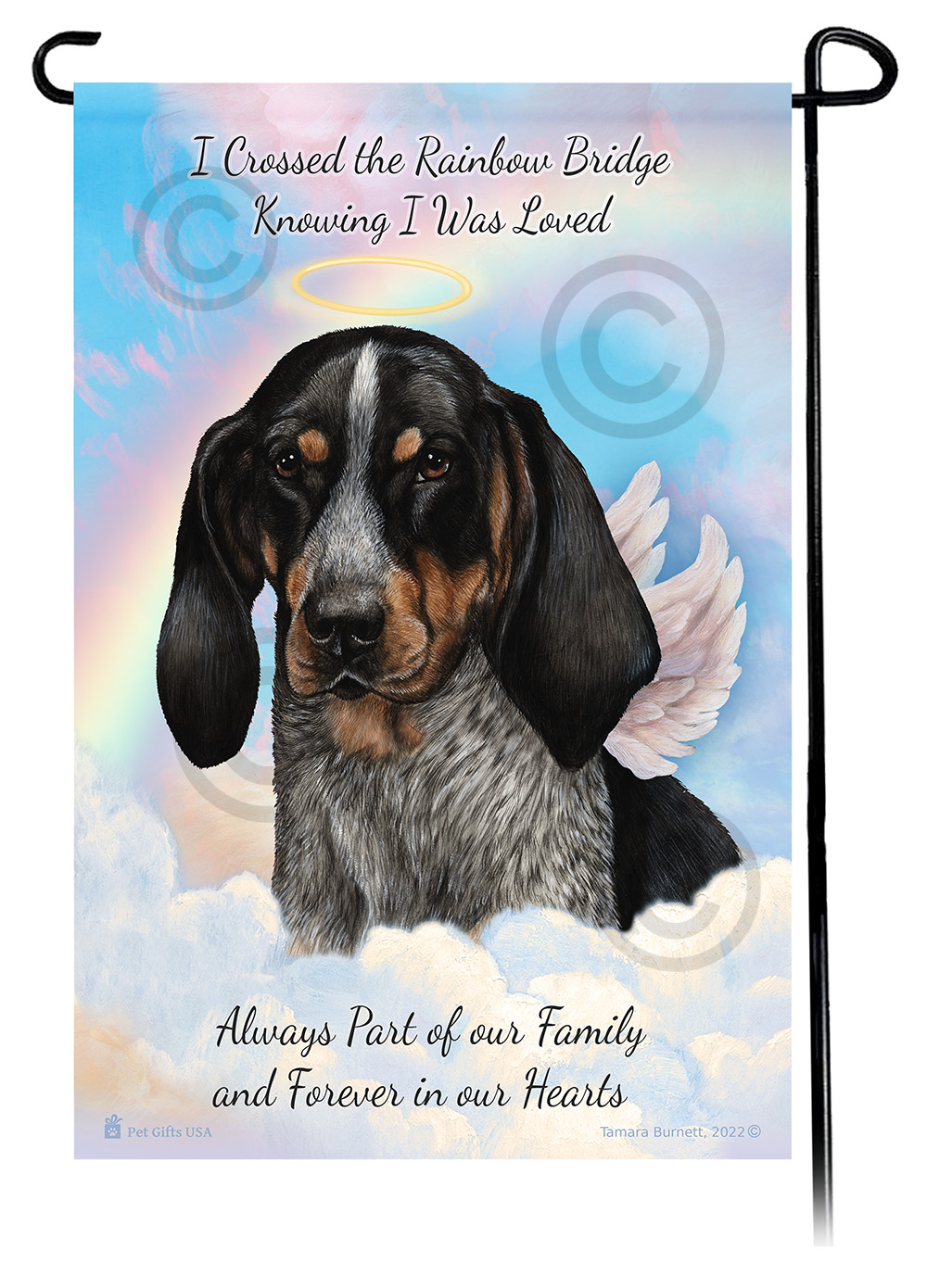 Coonhound Bluetick Memorial Flag image