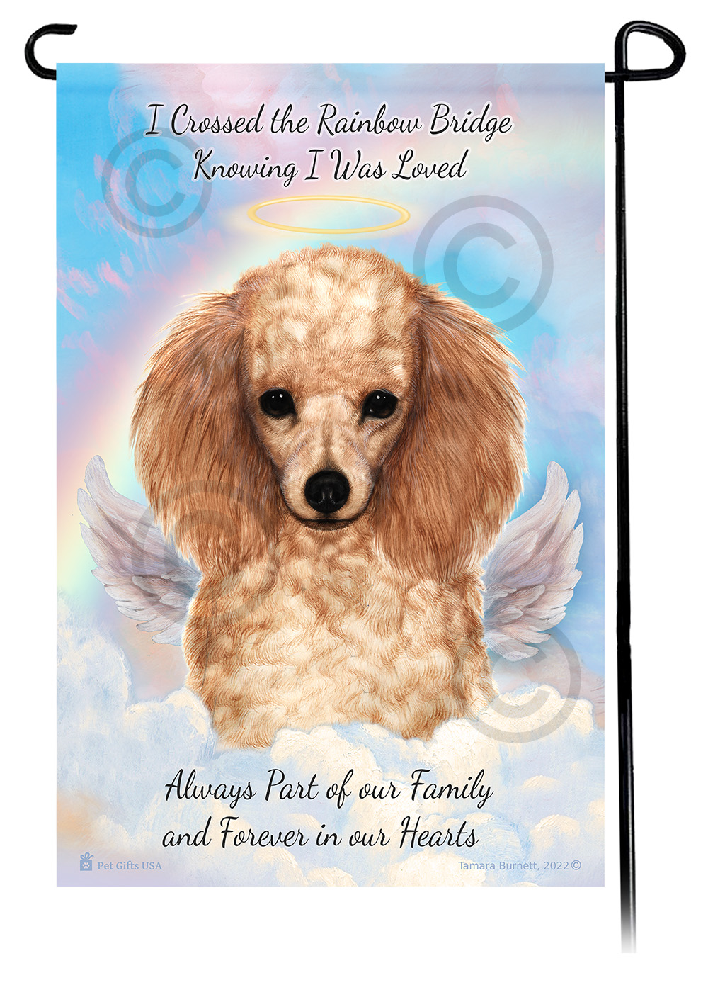 An image of product 16823 - Poodle Apricot Memorial Flag