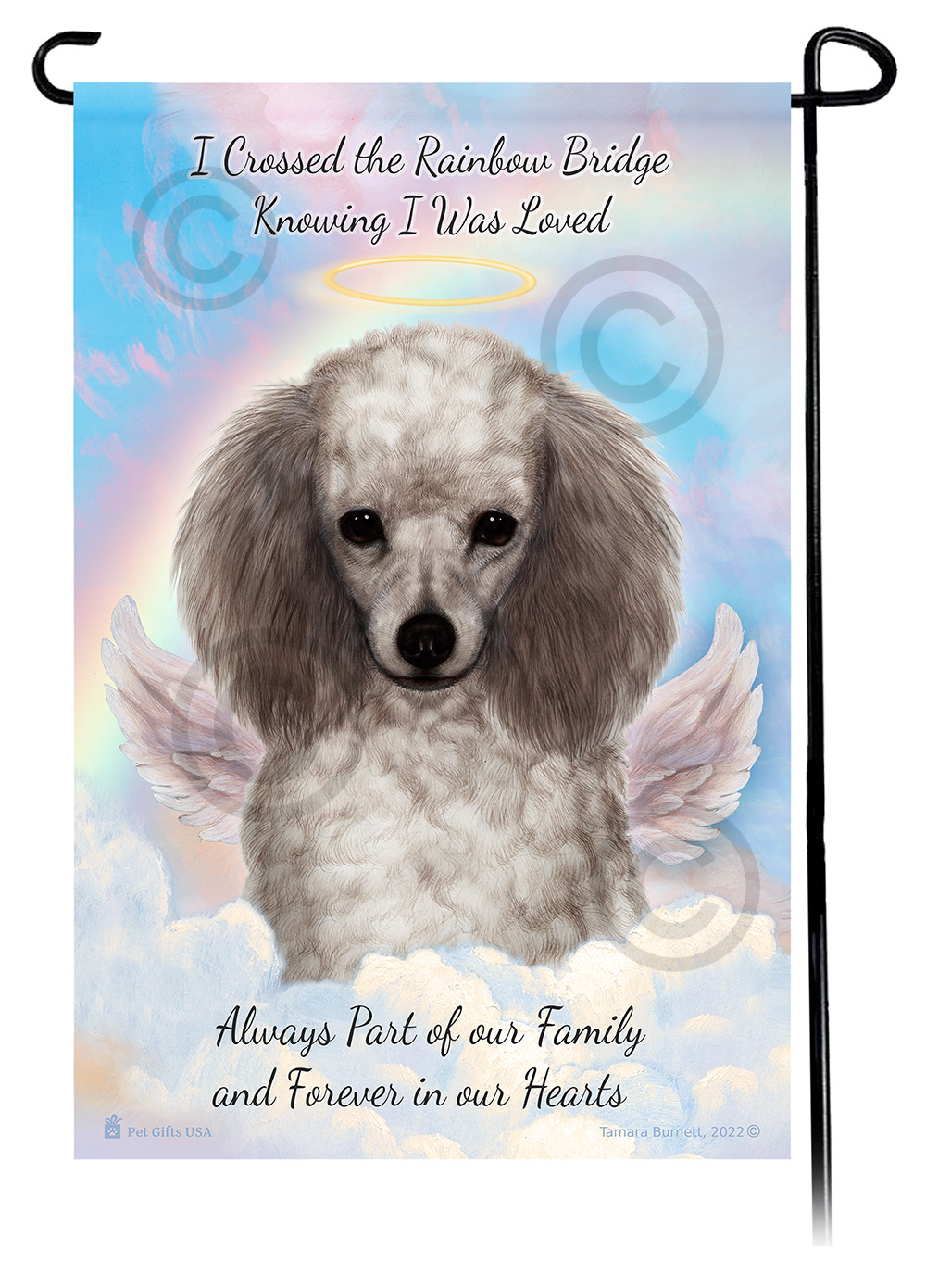 An image of the Poodle Silver Memorial Flag
