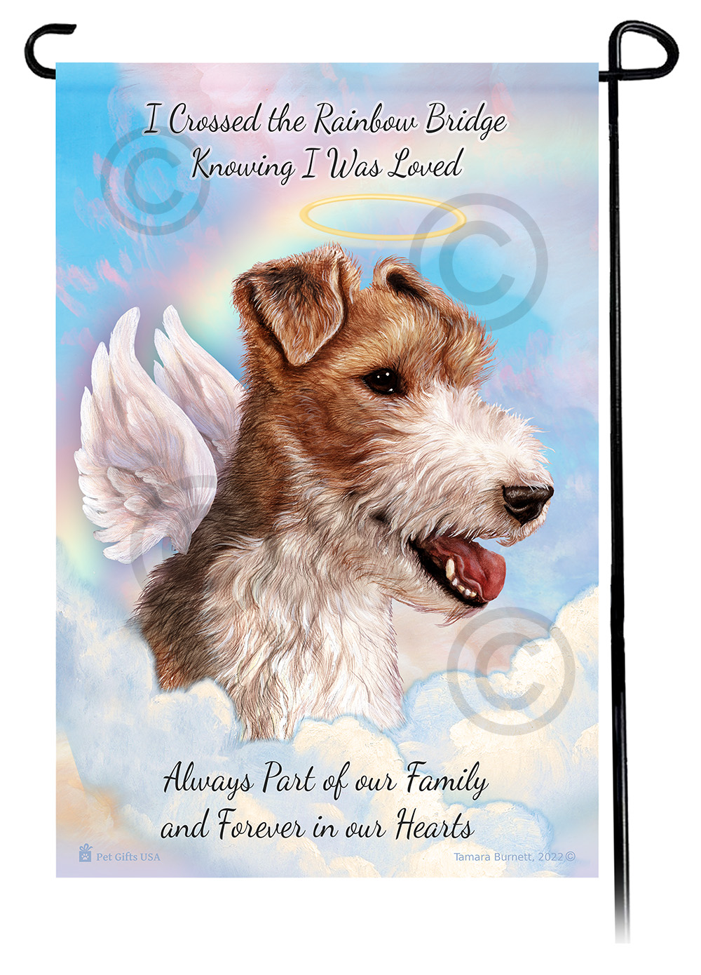 An image of product 17178 Wirehaired Fox Terreir Memorial Flag