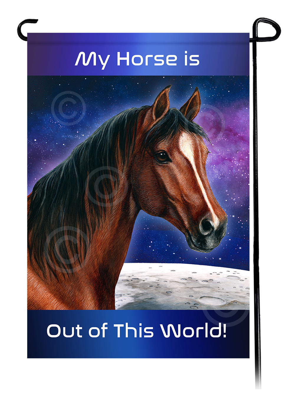 Horse Quarter Bay - Out Of This World Garden Flag image
