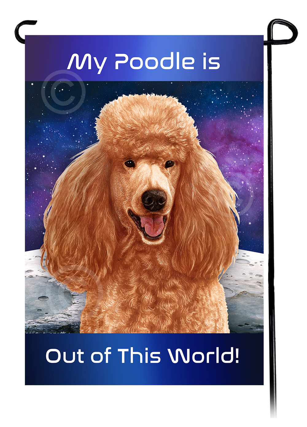 Poodle Standard Apricot - Out Of This World Garden Flag image