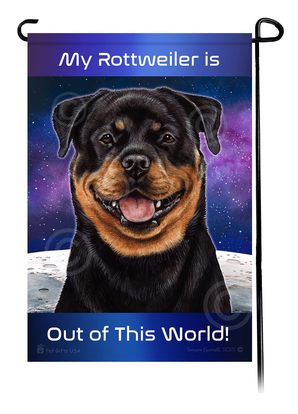 Rottweiler - Out Of This World Garden Flag image