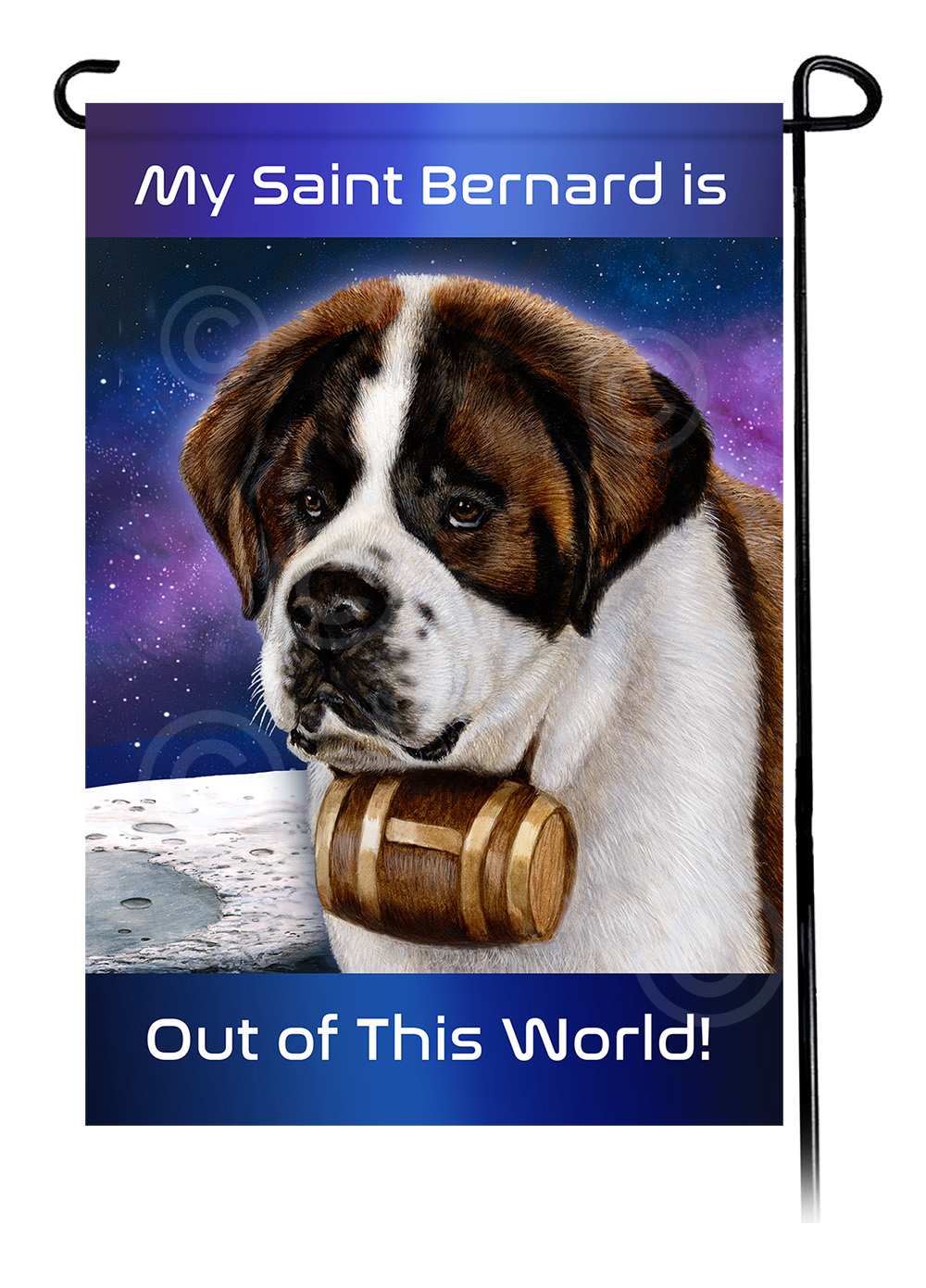 Saint Bernard - Out Of This World Garden Flag image