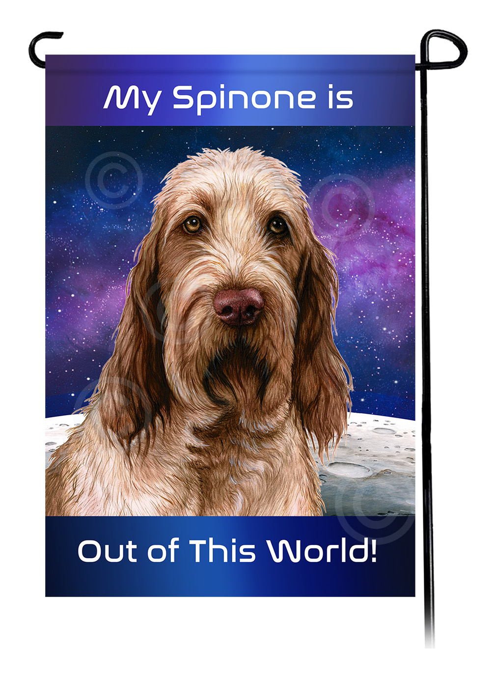 Spinone Italiano Brown Roan - NEW - Out Of This World Garden Flag image