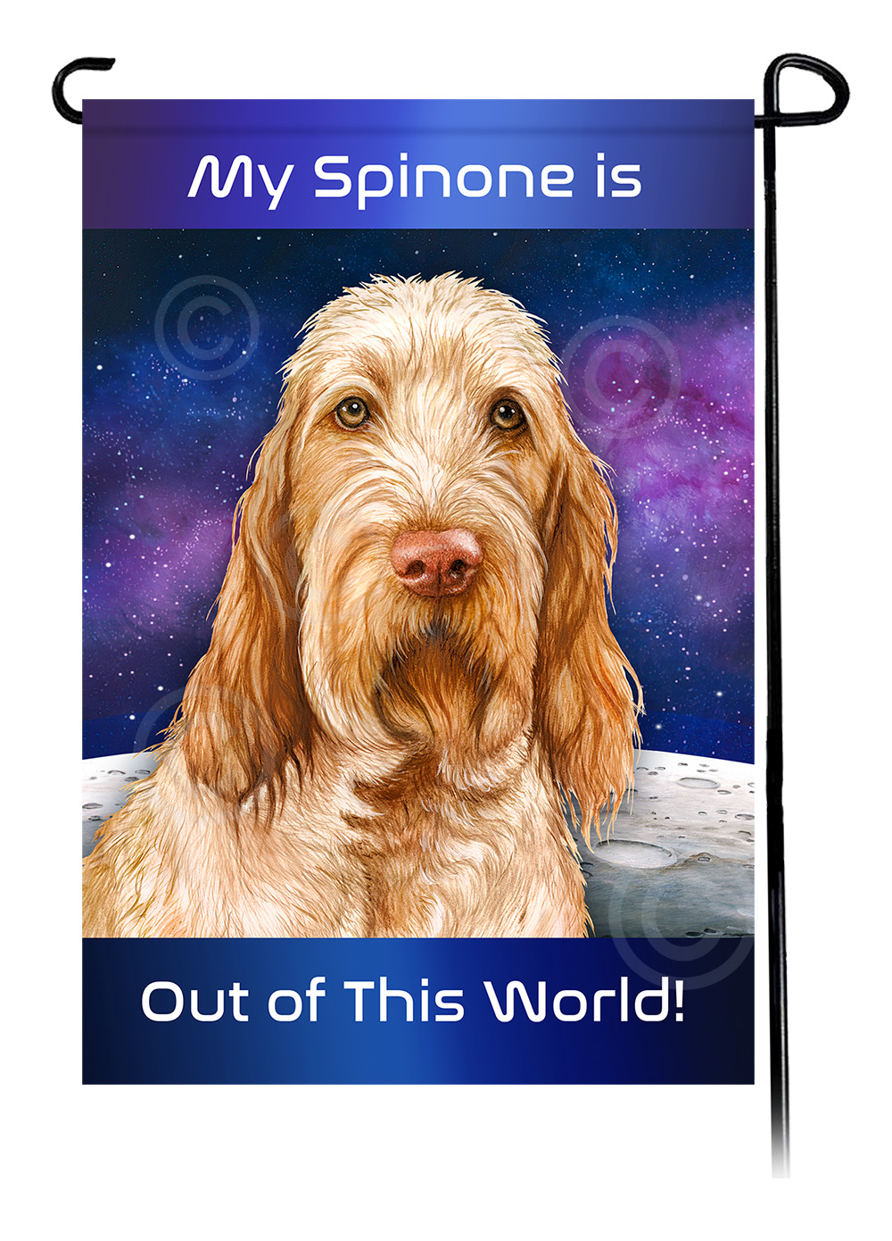 Spinone Italiano Orange Roan - NEW - Out Of This World Garden Flag image