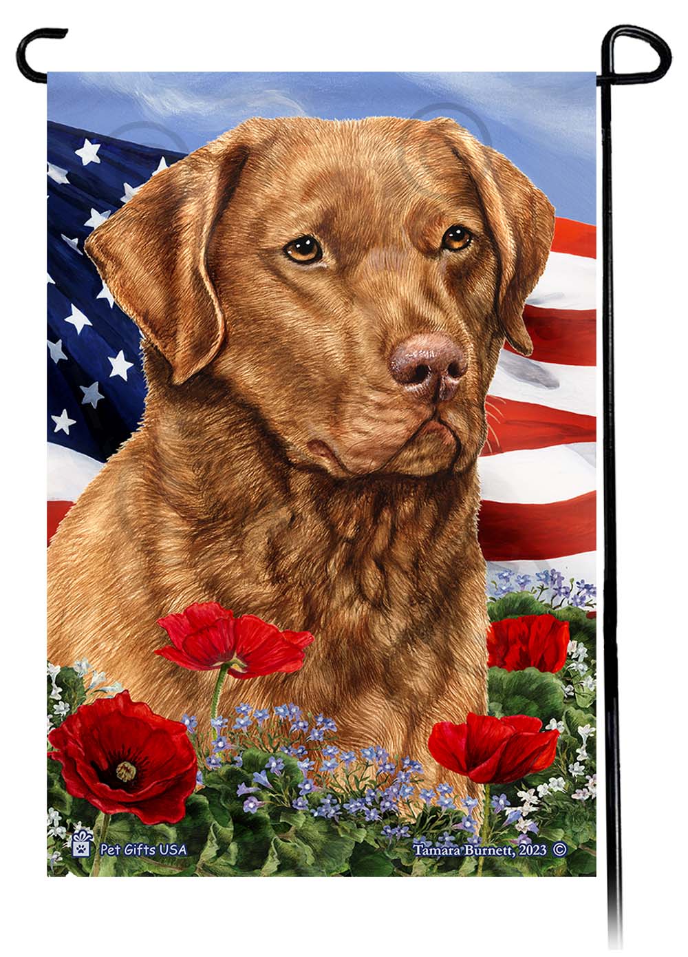 Patriotic Flowers Garden Flags sample image