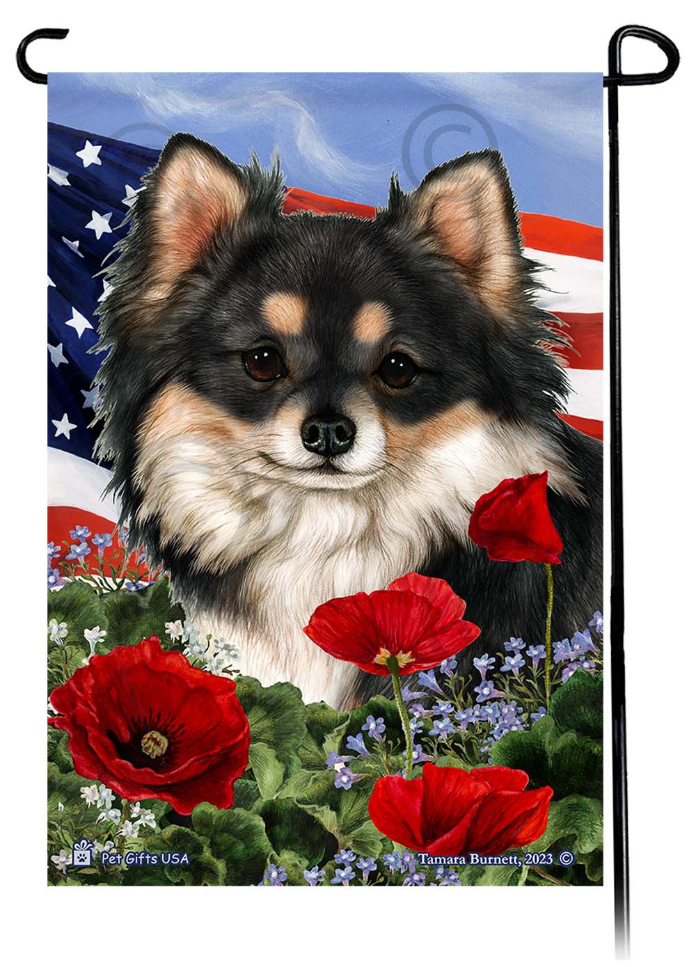 Patriotic Flowers Garden Flags sample image