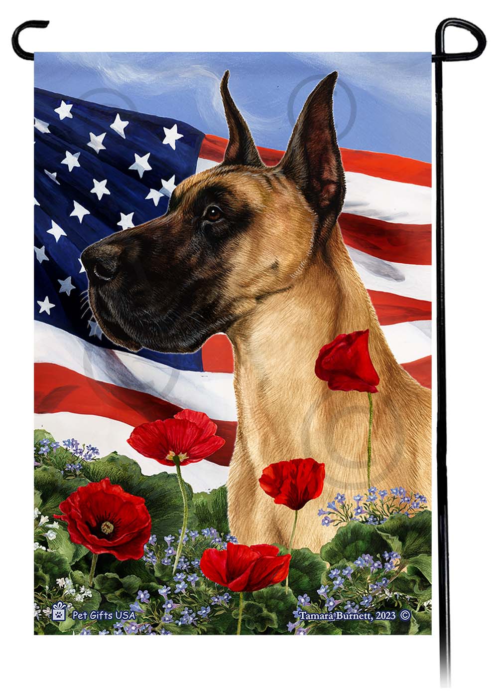 Patriotic Flowers Garden Flags Dogs sample image