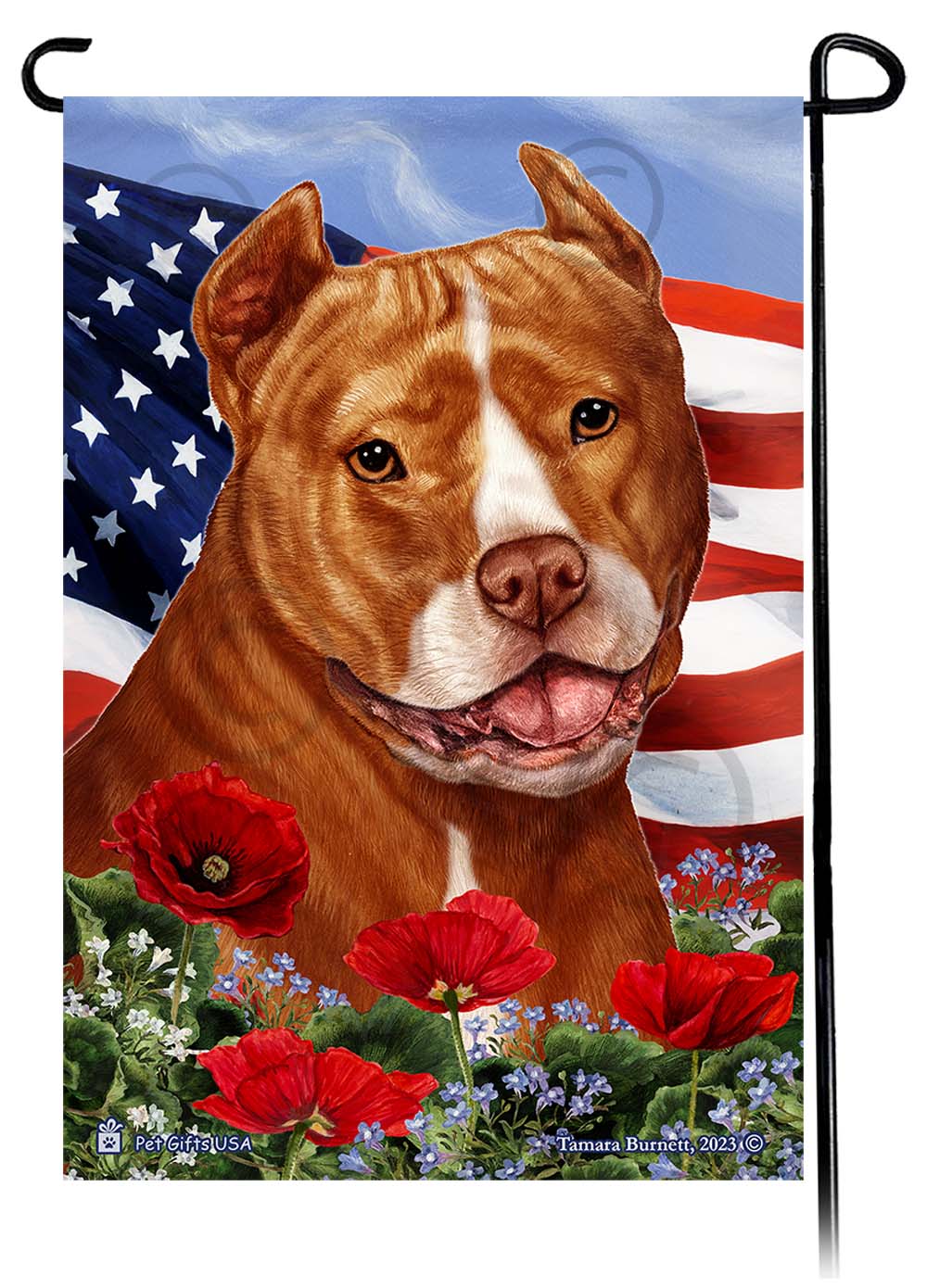 Patriotic Flowers Garden Flags sample image