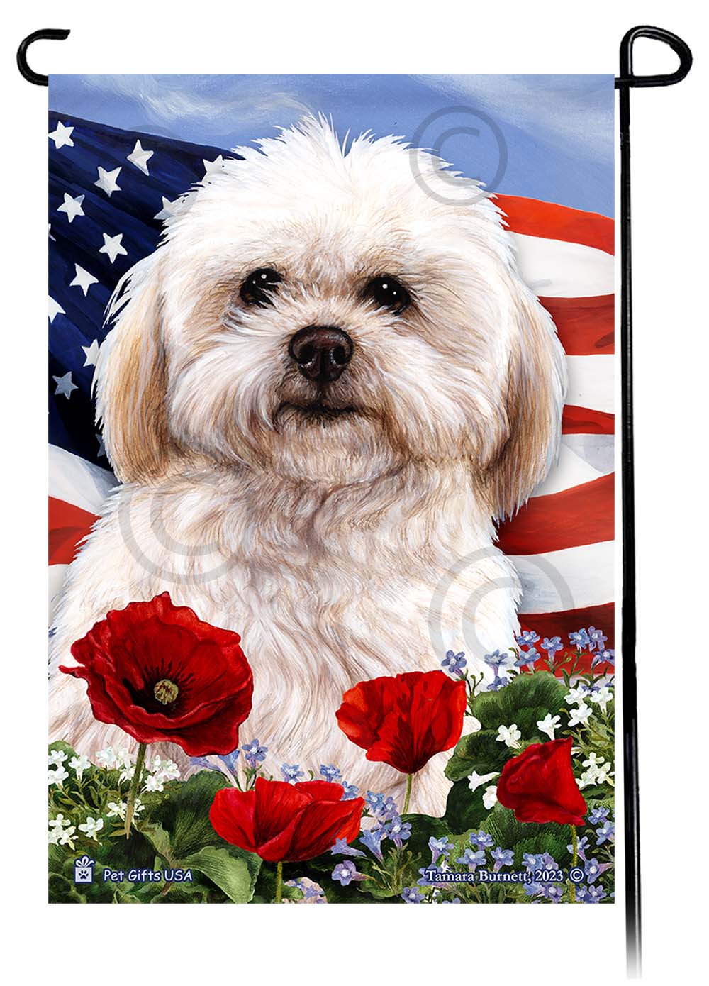 Patriotic Flowers Garden Flags sample image