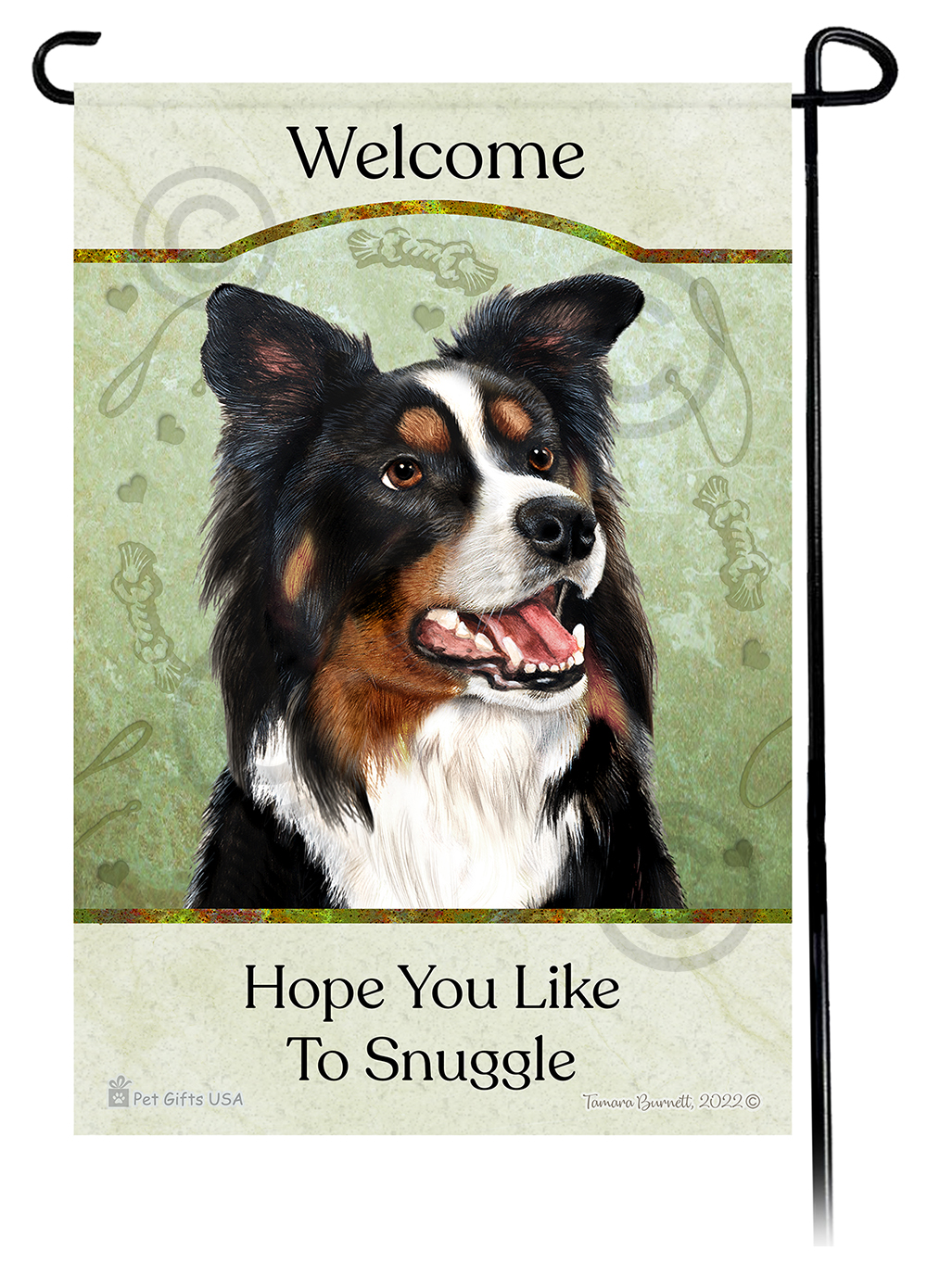 Collie Tri Color Hope You're Ready To Snuggle Flags image