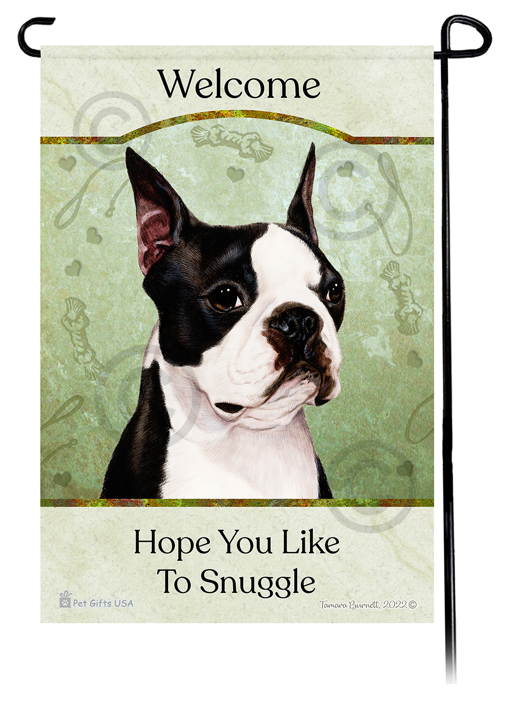 Boston Terrier Hope You're Ready To Snuggle Flags image