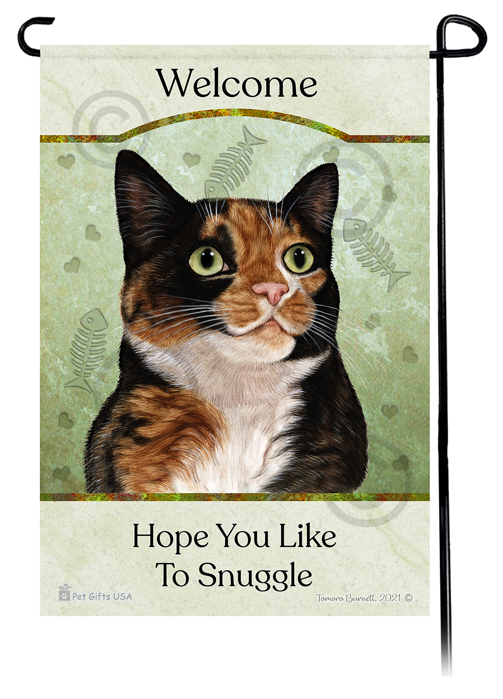 Tortoiseshell (Cleo) Hope You Like To Snuggle Flag image