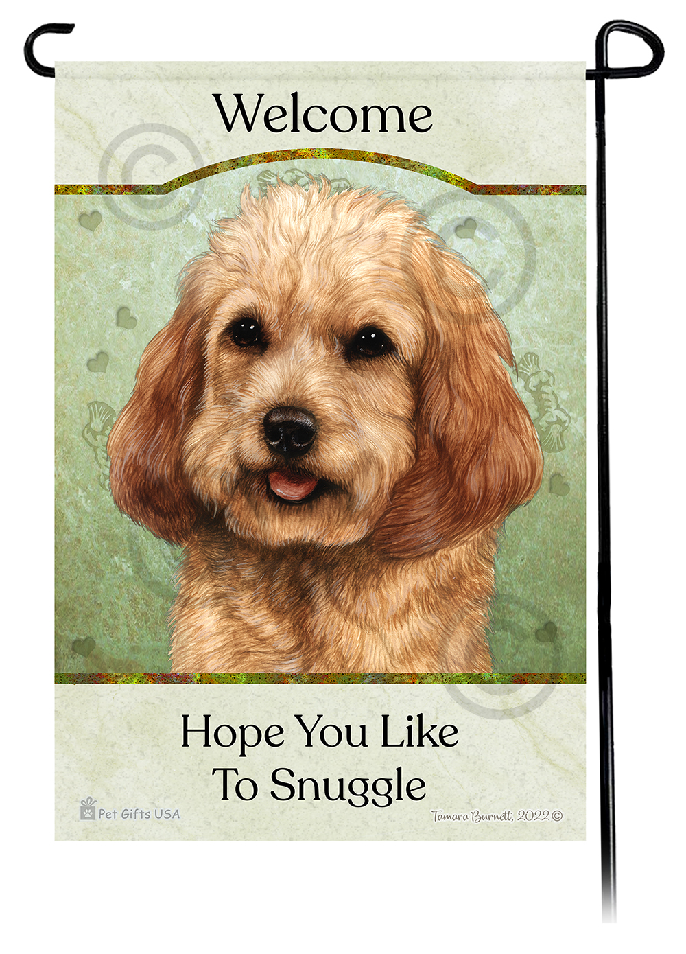 Cockapoo Blonde Hope You Like To Snuggle Flag | Pet Gifts USA