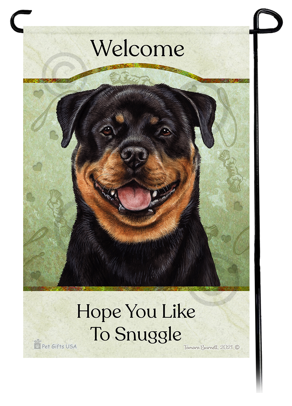 Rottweiler Hope You're Ready To Snuggle Flags image