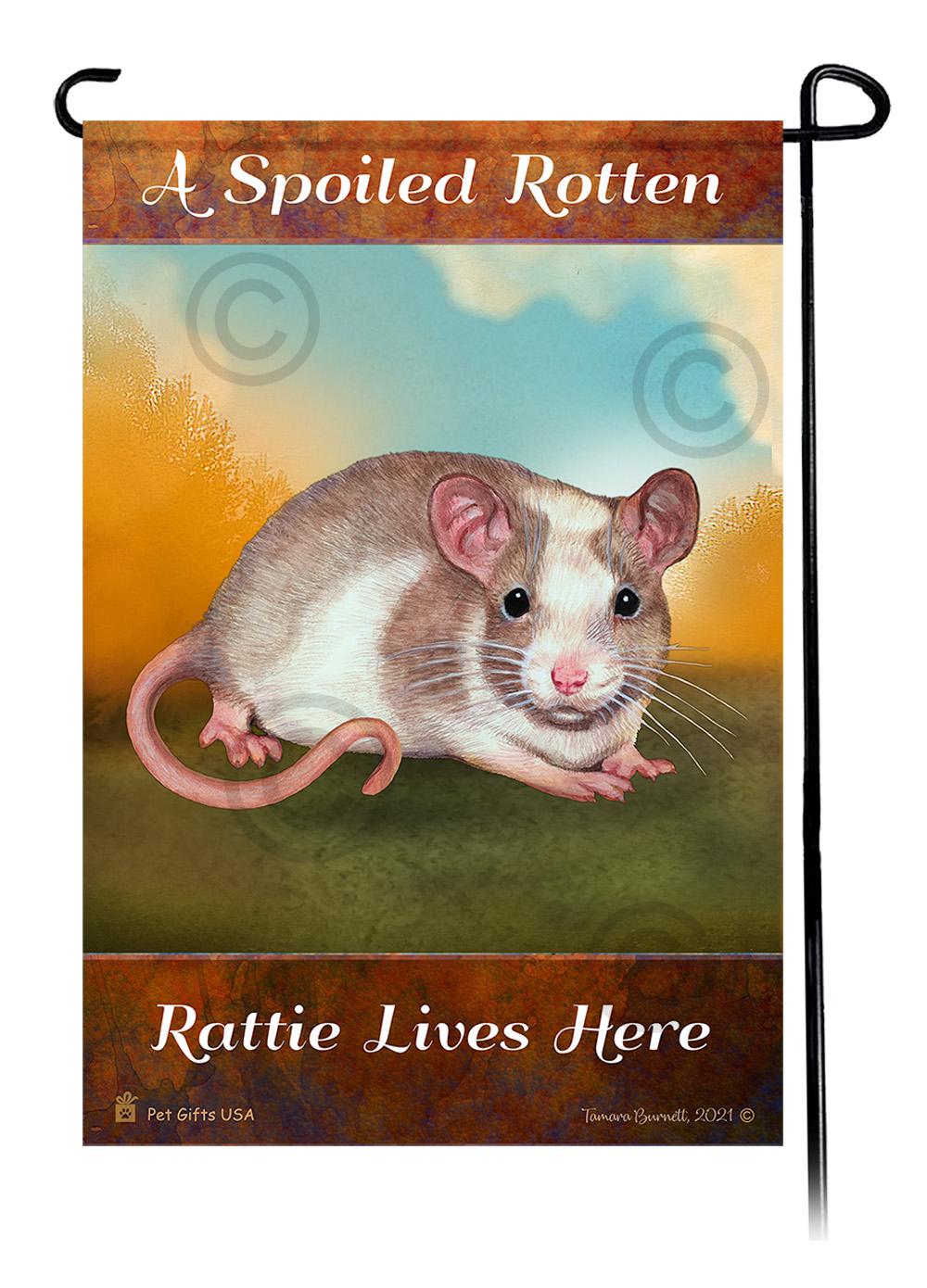Spoiled Rotten Small Animal Garden Flags sample image